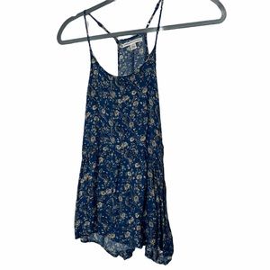 AMERICAN EAGLE Blue Floral Tank Top